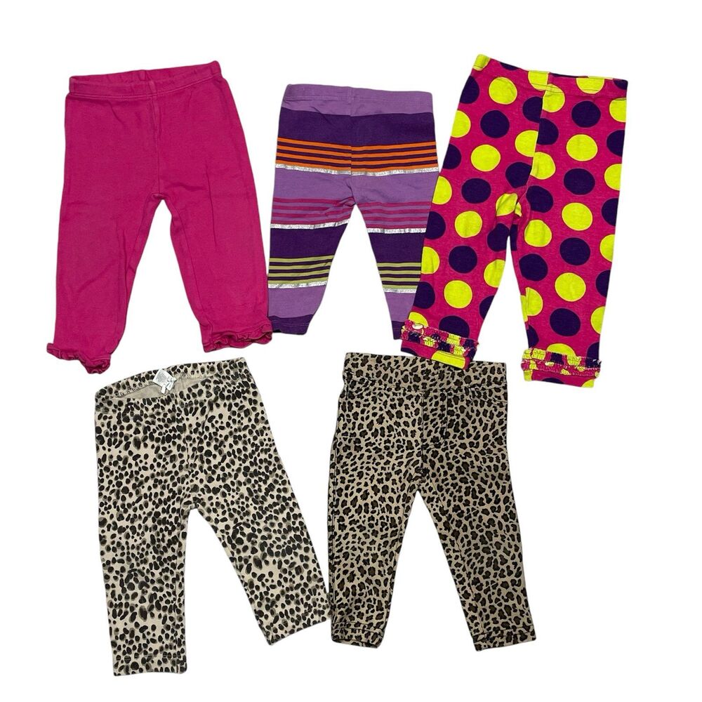 Baby girl Legging pants clothes bundle of (5) variety brand size 6 months